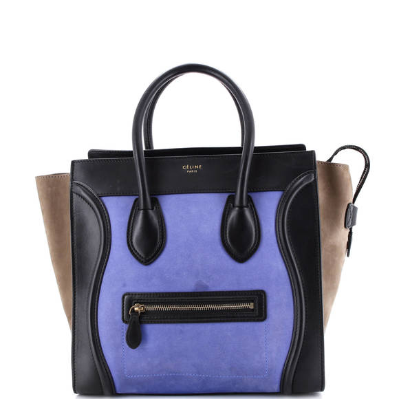 Celine Mini Tricolor Luggage Bag Suede - Picture 1 of 6